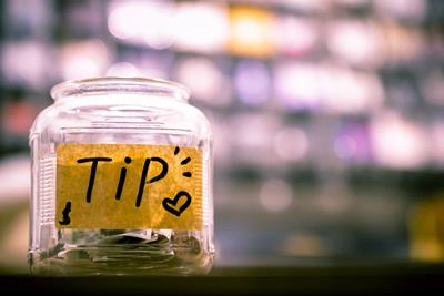 tip jar at a dispensary 